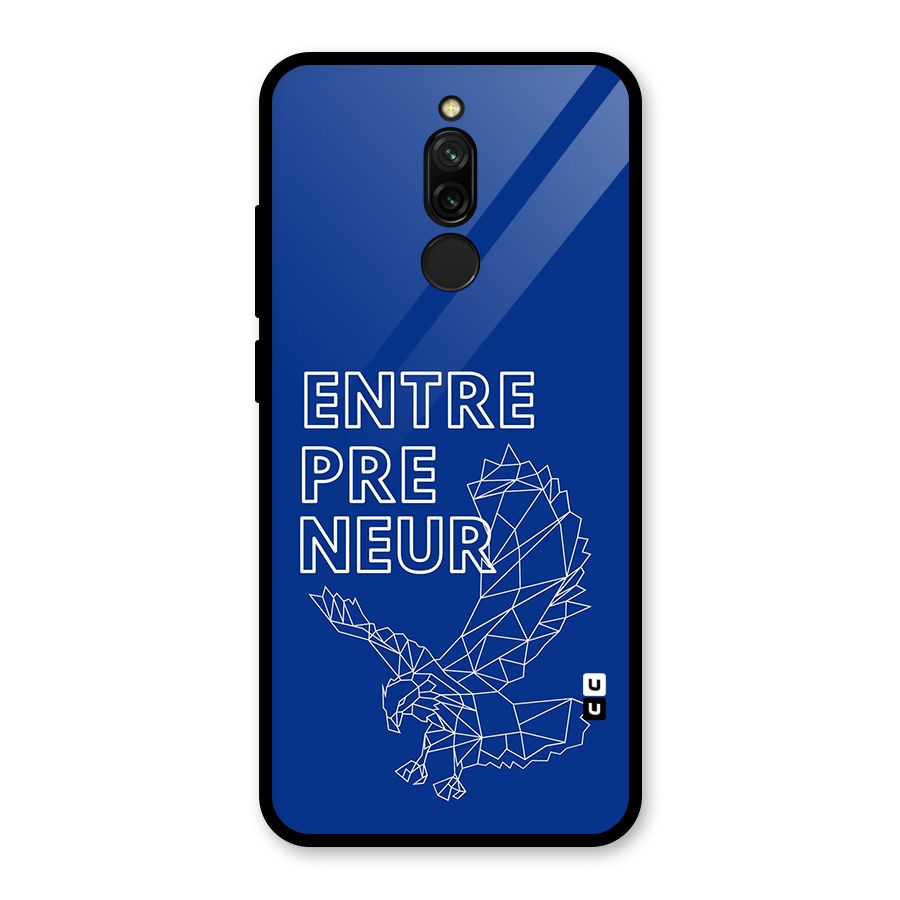 Blue Entrepreneur Glass Back Case for Redmi 8