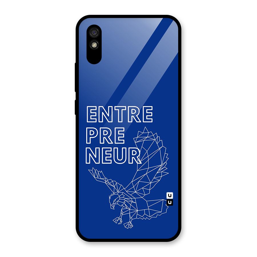 Blue Entrepreneur Glass Back Case for Redmi 9A