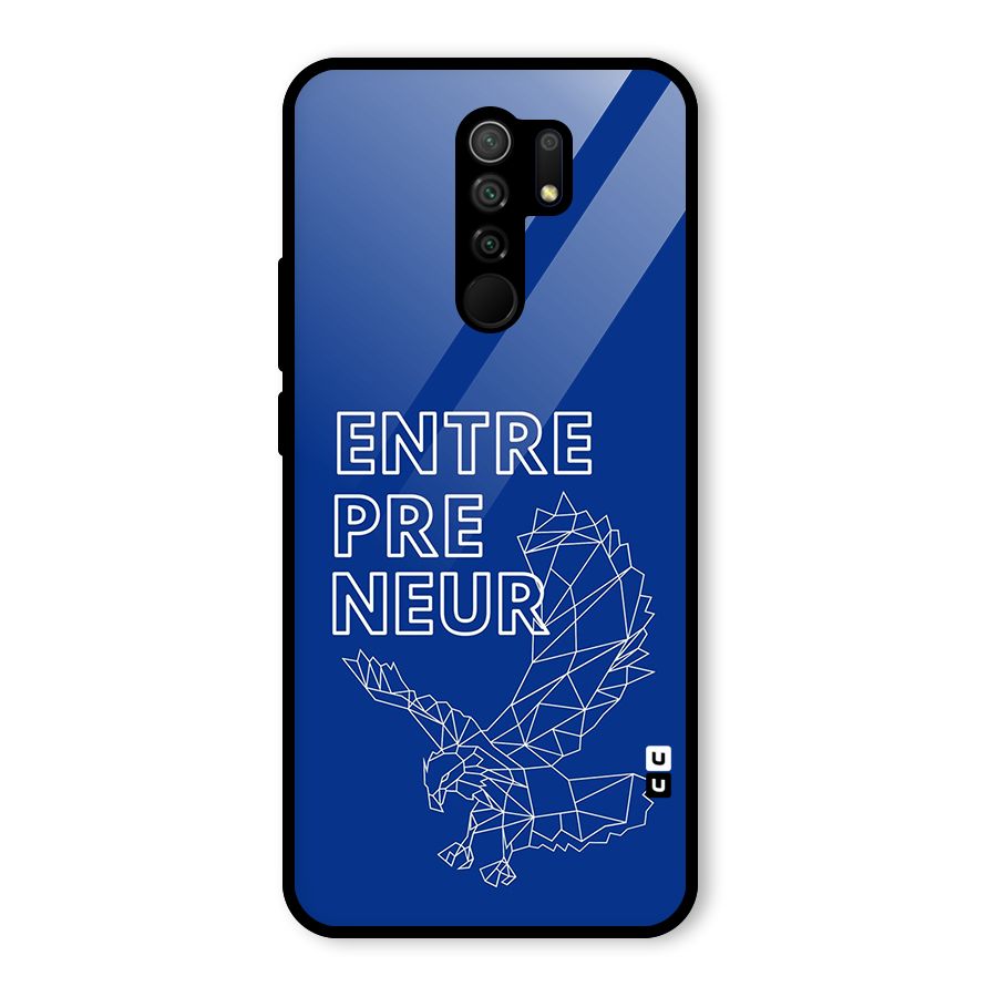Blue Entrepreneur Glass Back Case for Redmi 9 Prime
