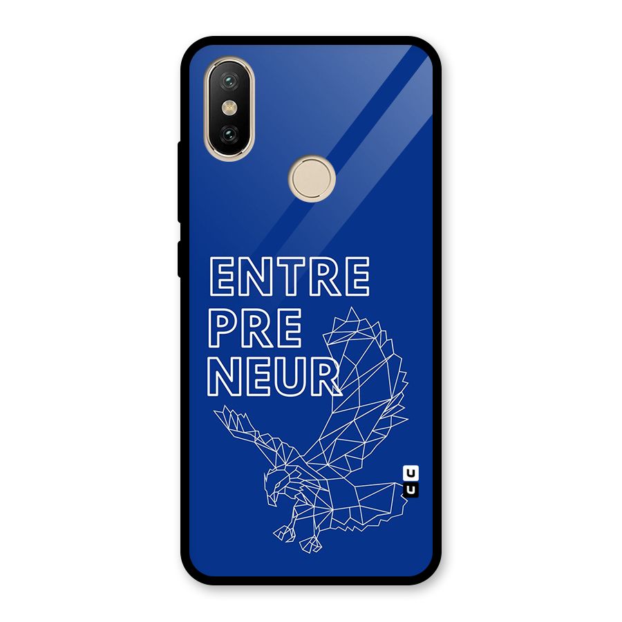 Blue Entrepreneur Glass Back Case for Redmi A2
