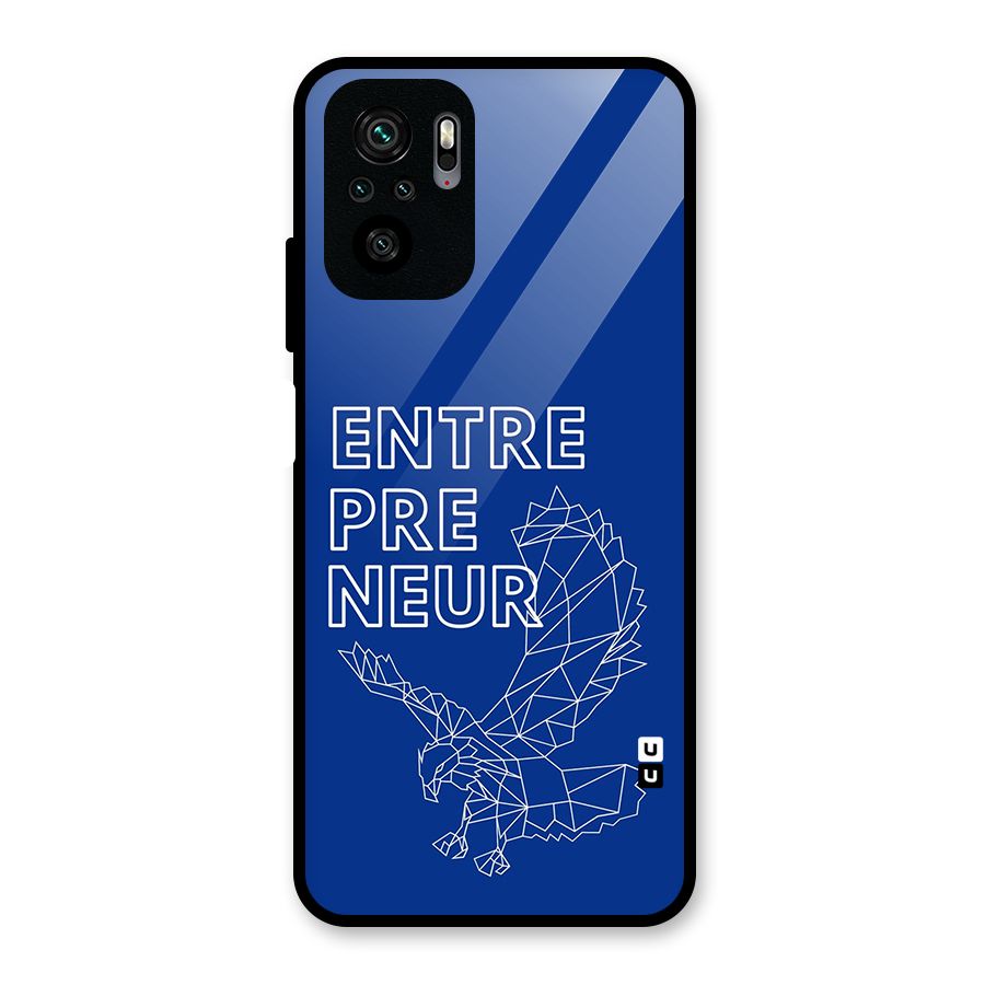 Blue Entrepreneur Glass Back Case for Redmi Note 10S
