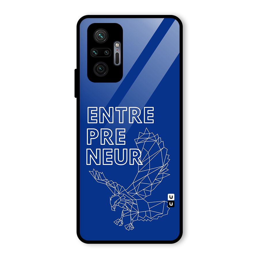 Blue Entrepreneur Glass Back Case for Redmi Note 10 Pro Max