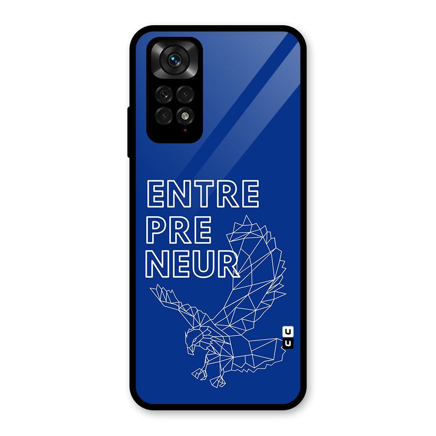 Blue Entrepreneur Glass Back Case for Redmi Note 11S