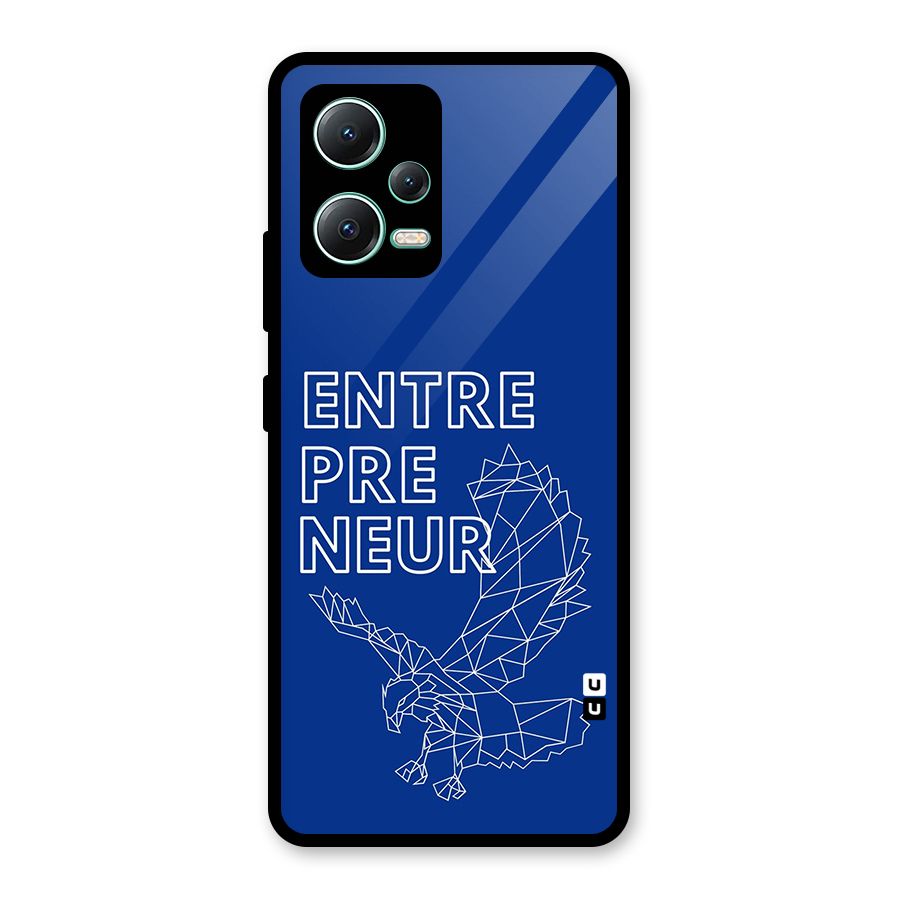 Blue Entrepreneur Glass Back Case for Redmi Note 12 5G