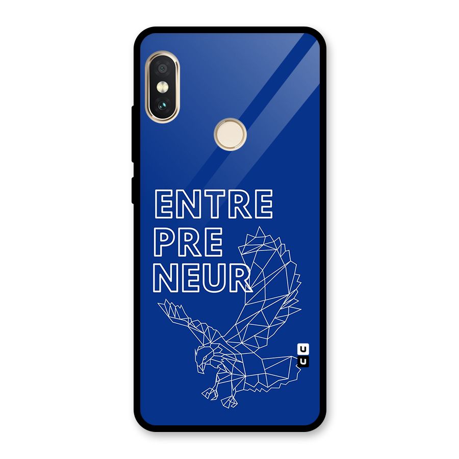 Blue Entrepreneur Glass Back Case for Redmi Note 5 Pro
