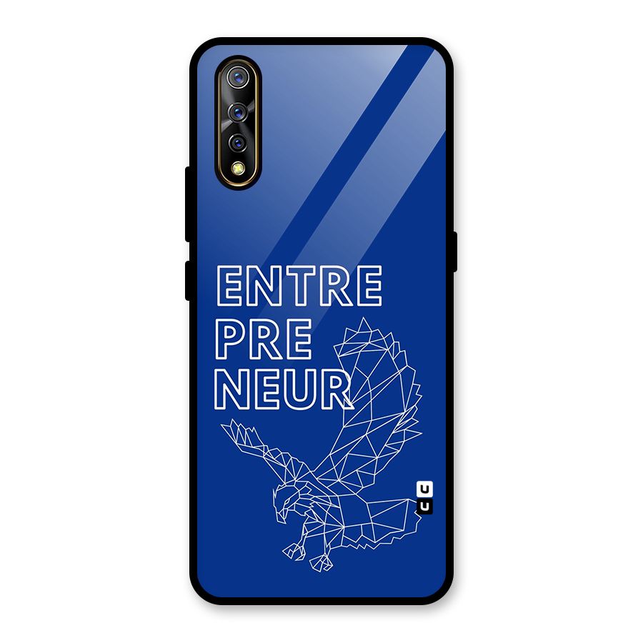 Blue Entrepreneur Glass Back Case for Vivo S1