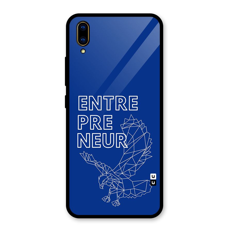 Blue Entrepreneur Glass Back Case for Vivo V11 Pro