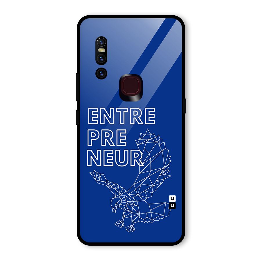 Blue Entrepreneur Glass Back Case for Vivo V15