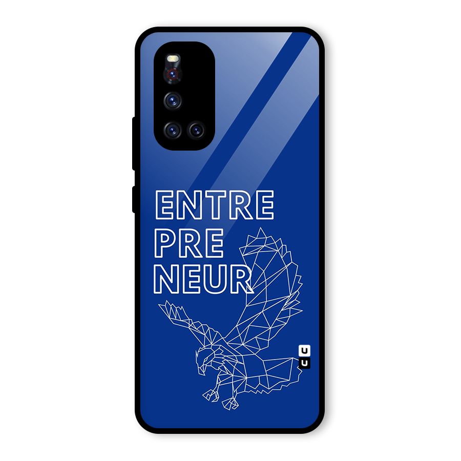 Blue Entrepreneur Glass Back Case for Vivo V19