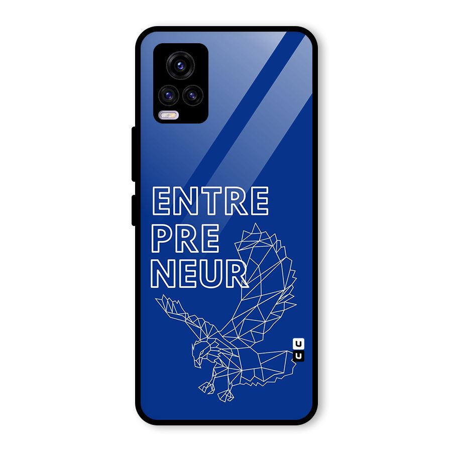 Blue Entrepreneur Glass Back Case for Vivo V20 2021