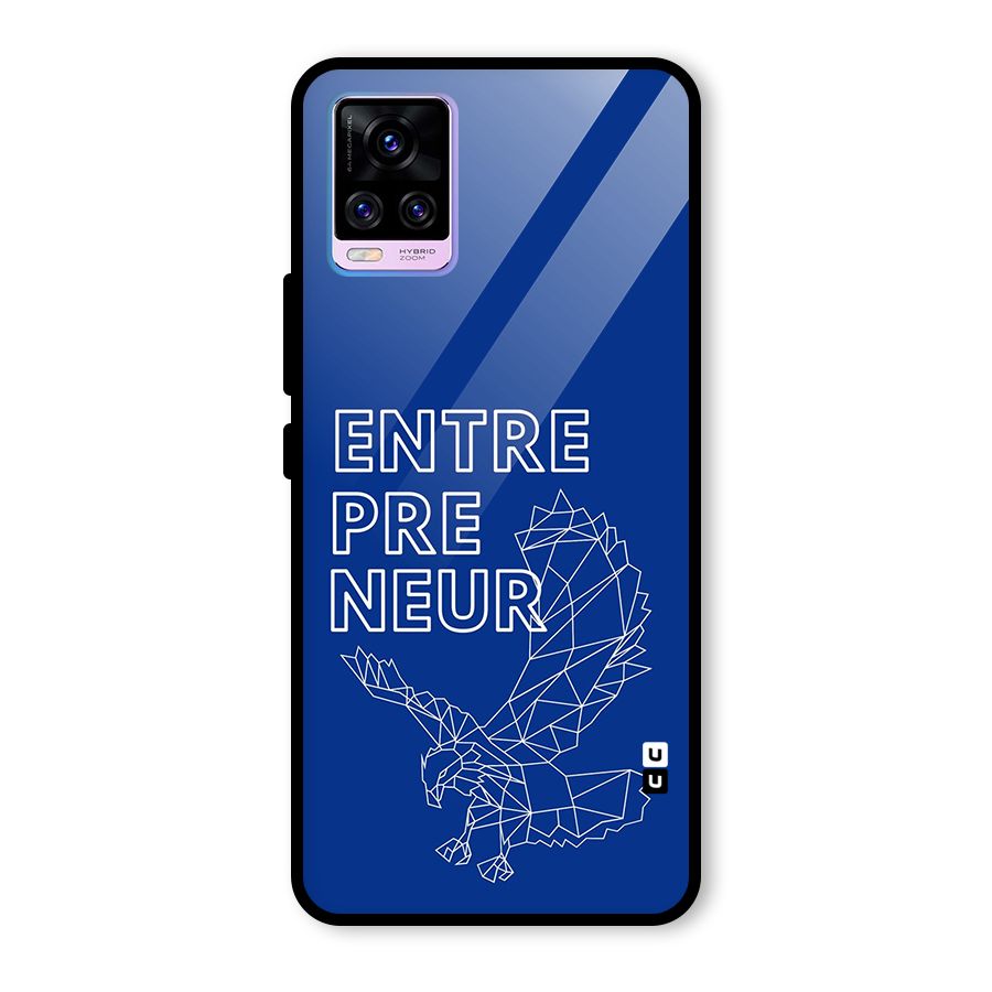 Blue Entrepreneur Glass Back Case for Vivo V20 Pro
