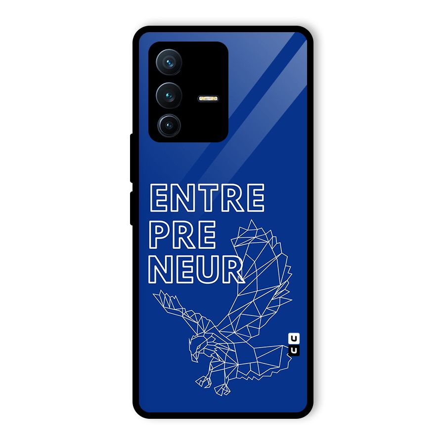 Blue Entrepreneur Glass Back Case for Vivo V23 Pro