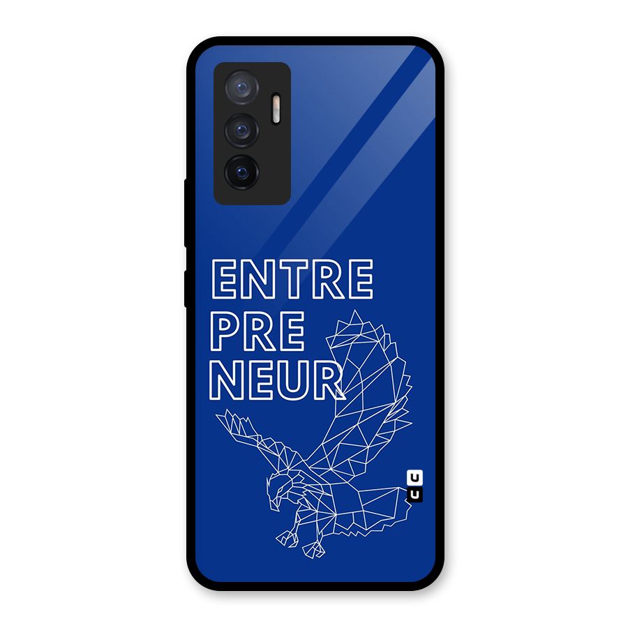 Blue Entrepreneur Glass Back Case for Vivo V23e