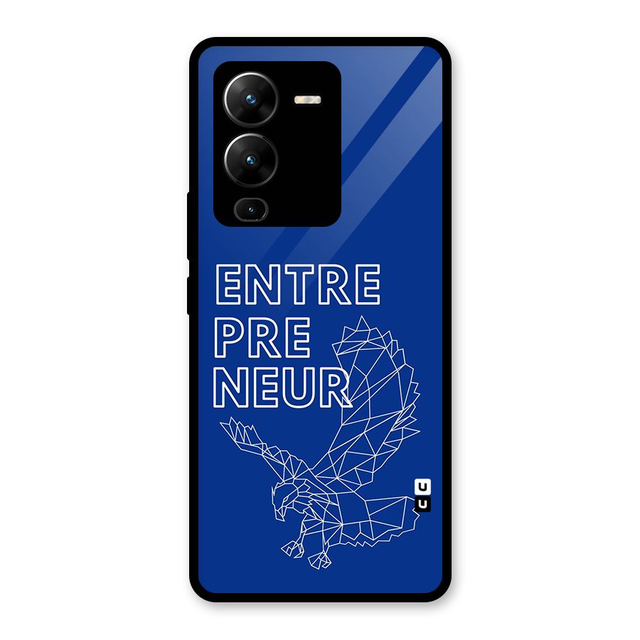 Blue Entrepreneur Glass Back Case for Vivo V25 Pro