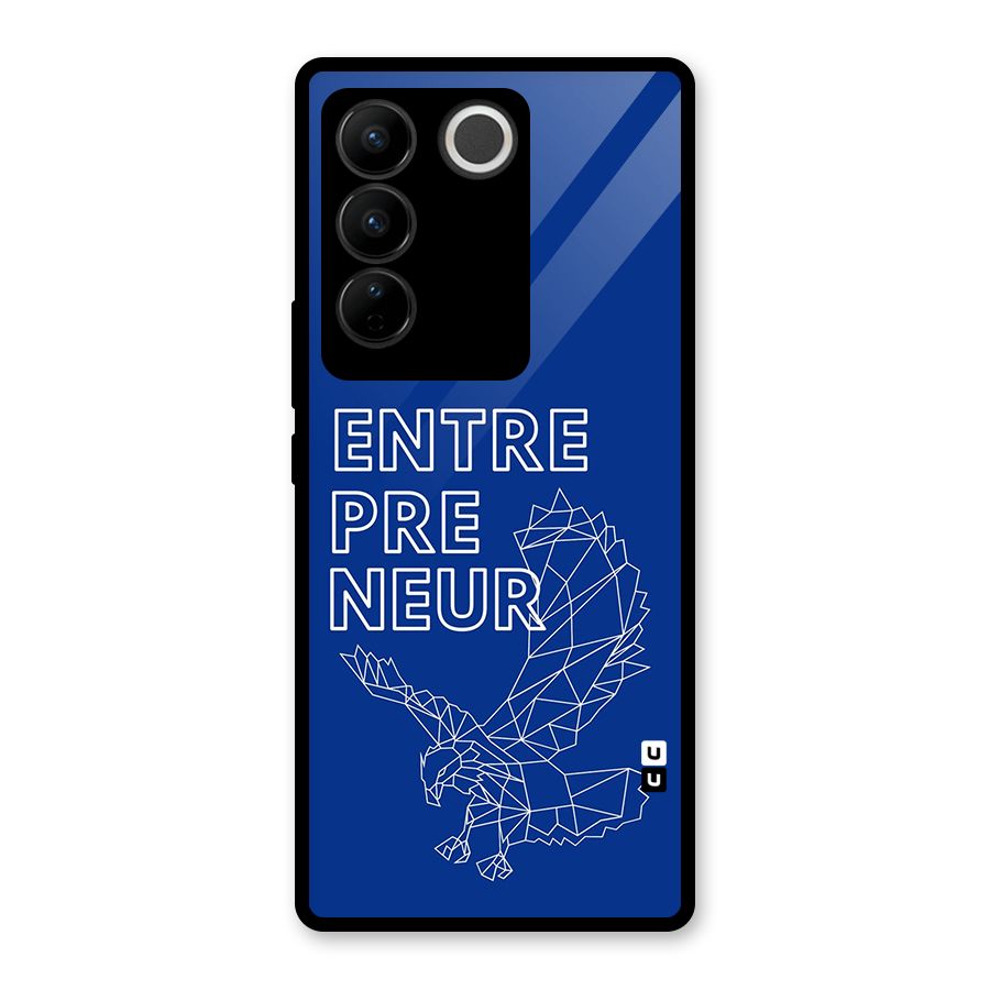Blue Entrepreneur Glass Back Case for Vivo V27