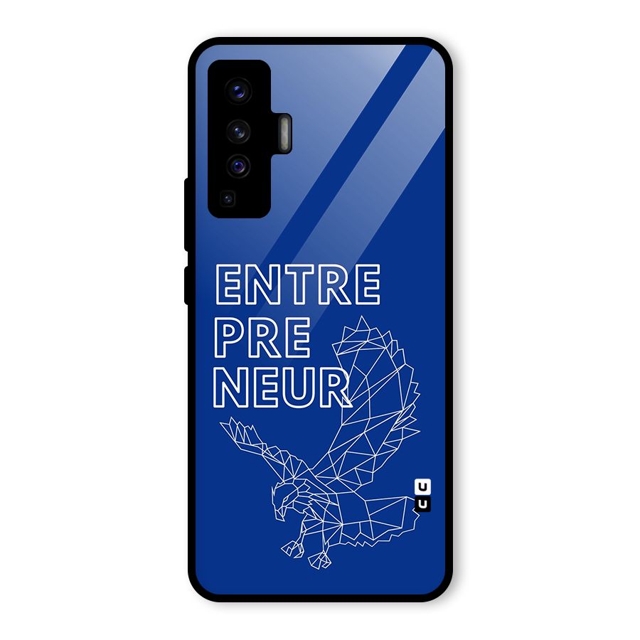 Blue Entrepreneur Glass Back Case for Vivo X50