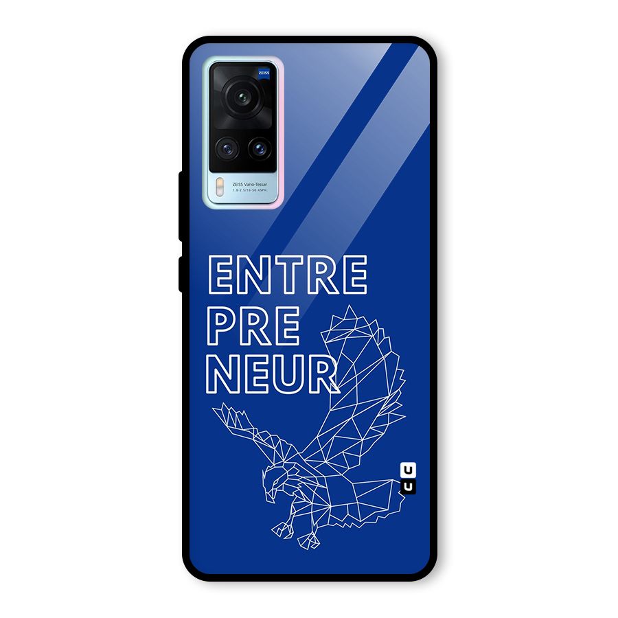 Blue Entrepreneur Glass Back Case for Vivo X60