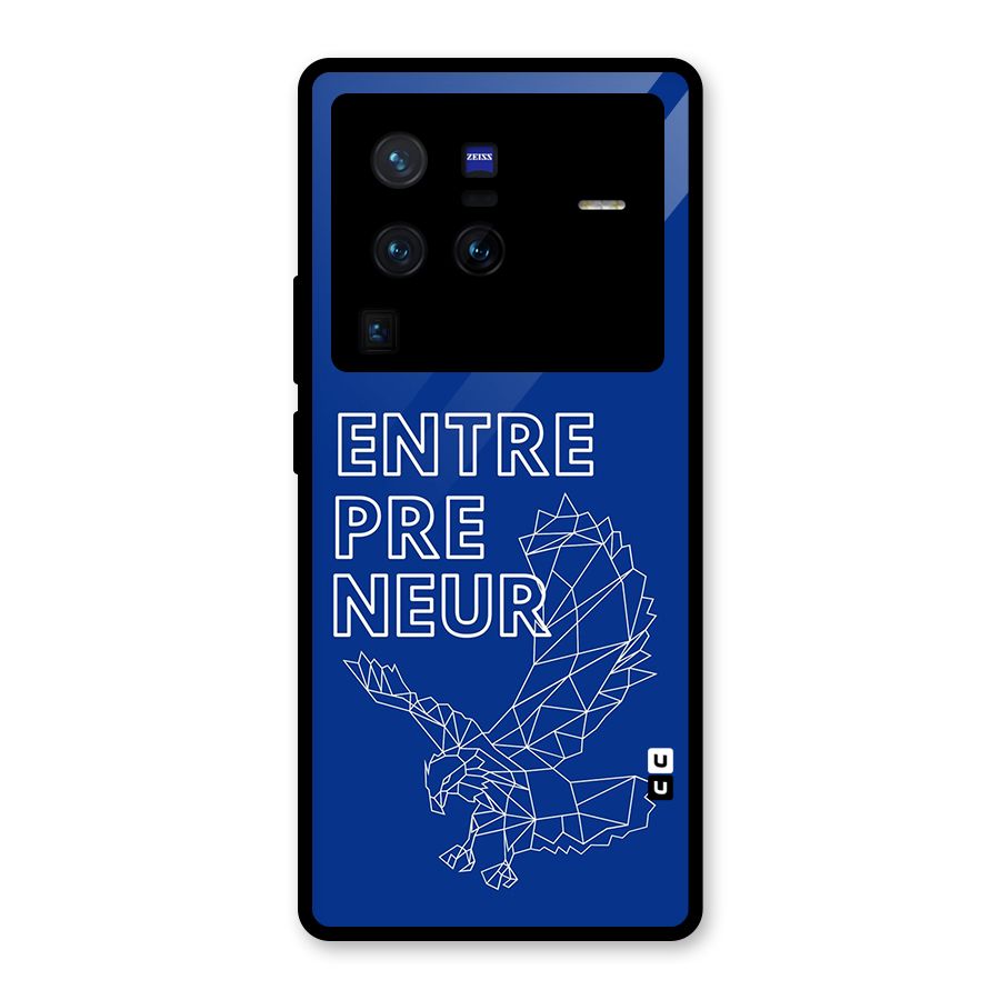 Blue Entrepreneur Glass Back Case for Vivo X80 Pro