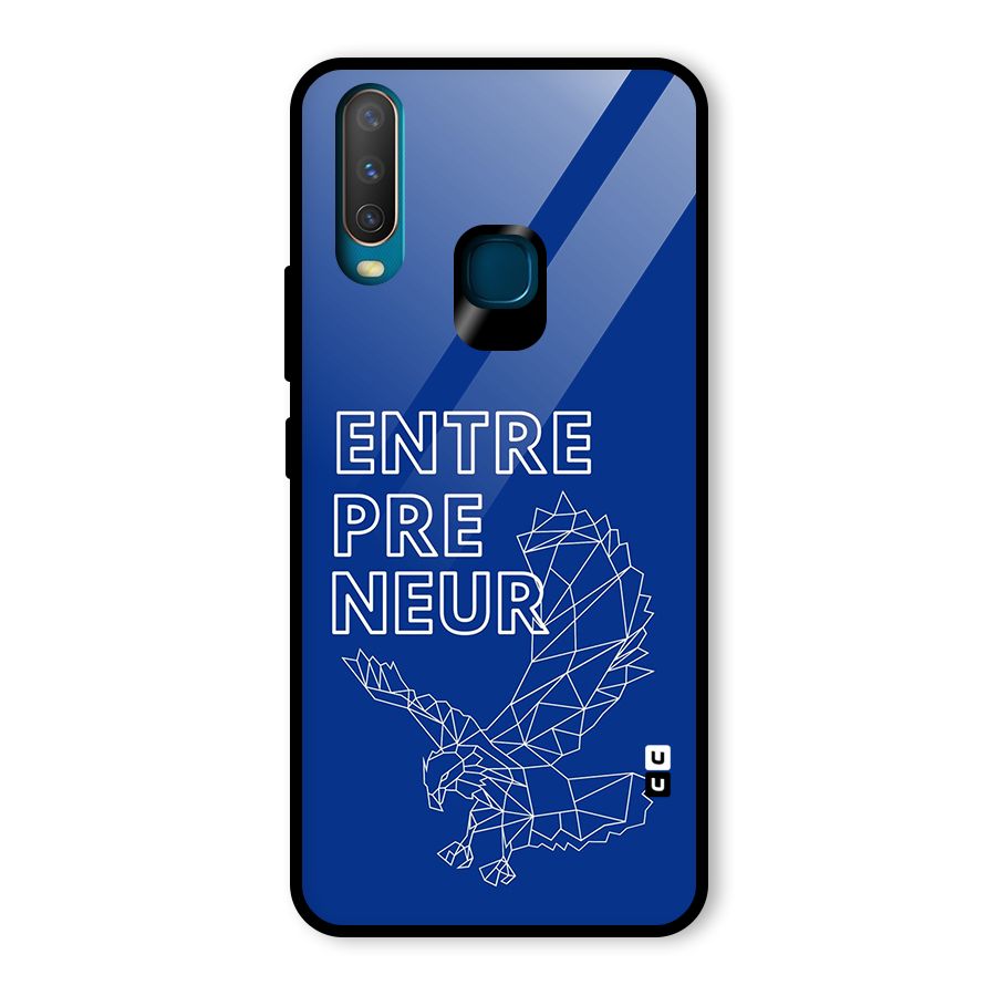 Blue Entrepreneur Glass Back Case for Vivo Y17