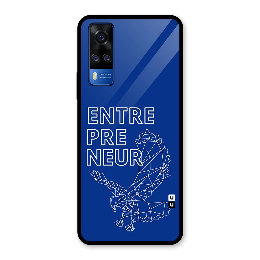 Blue Entrepreneur Glass Back Case for Vivo Y31