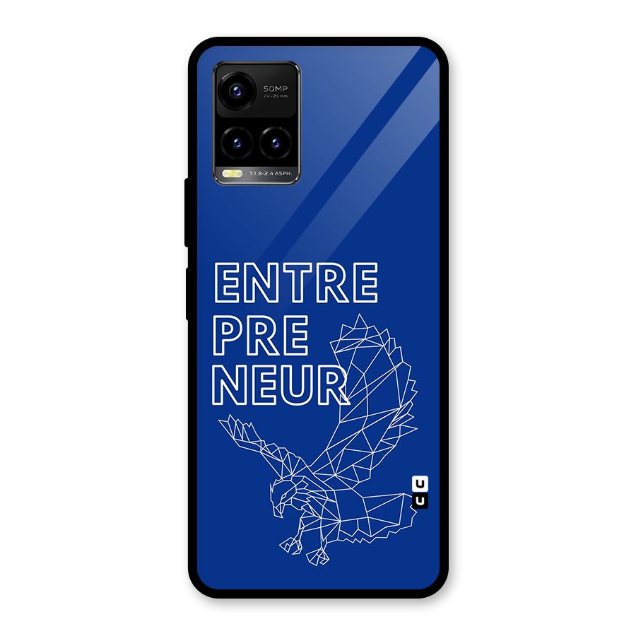 Blue Entrepreneur Glass Back Case for Vivo Y33s