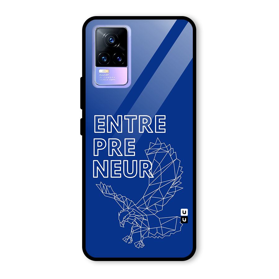 Blue Entrepreneur Glass Back Case for Vivo Y73