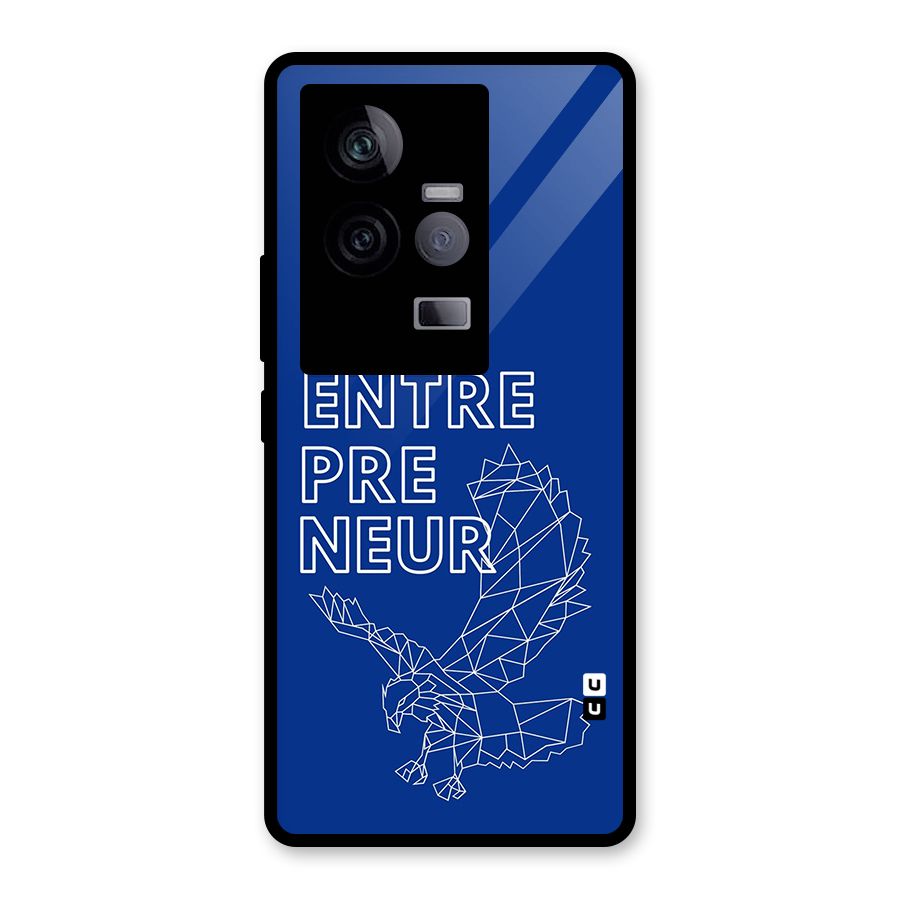 Blue Entrepreneur Glass Back Case for Vivo iQOO 11 5G