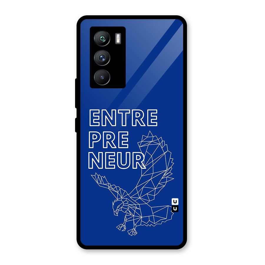 Blue Entrepreneur Glass Back Case for Vivo iQOO 9 SE