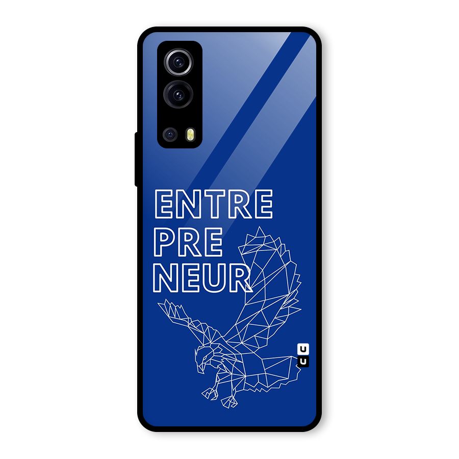 Blue Entrepreneur Glass Back Case for Vivo iQOO Z3