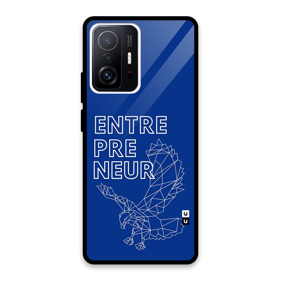 Blue Entrepreneur Glass Back Case for Xiaomi 11T Pro