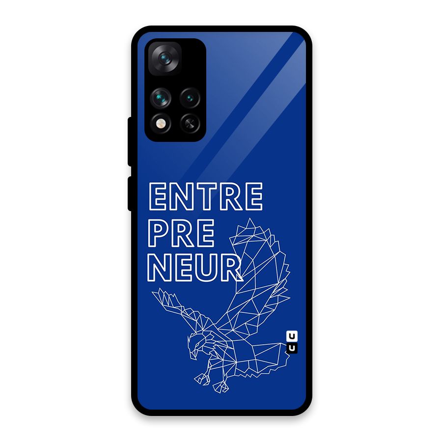 Blue Entrepreneur Glass Back Case for Xiaomi 11i HyperCharge 5G