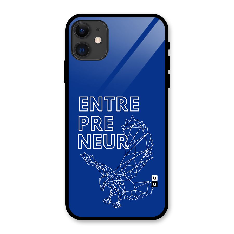 Blue Entrepreneur Glass Back Case for iPhone 11