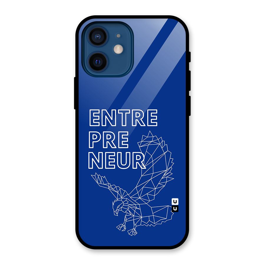 Blue Entrepreneur Glass Back Case for iPhone 12 Mini