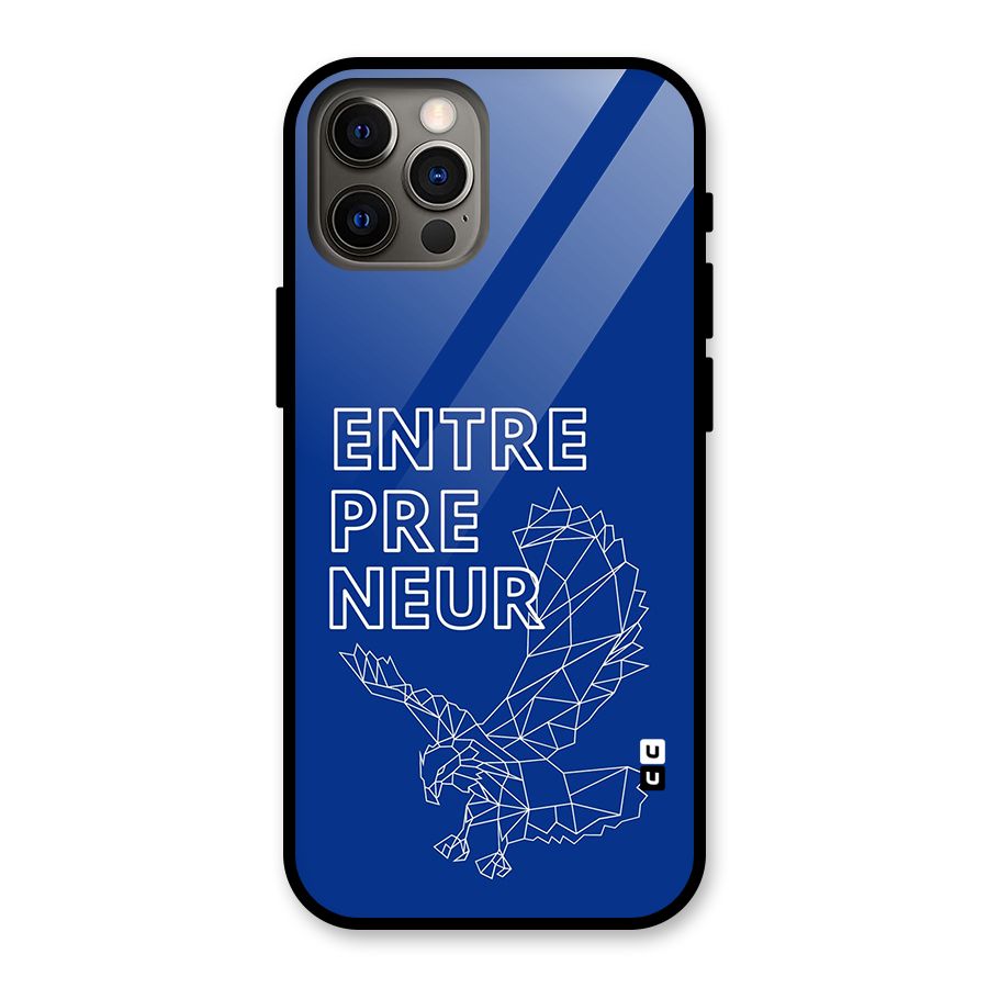 Blue Entrepreneur Glass Back Case for iPhone 12 Pro