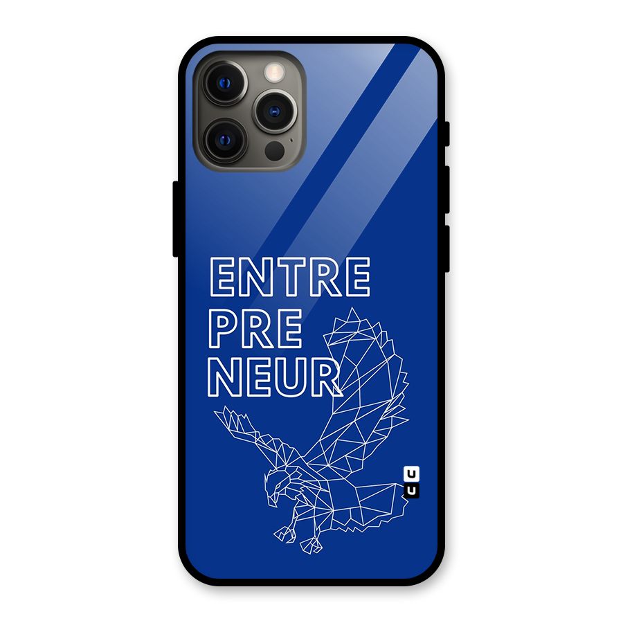 Blue Entrepreneur Glass Back Case for iPhone 12 Pro Max