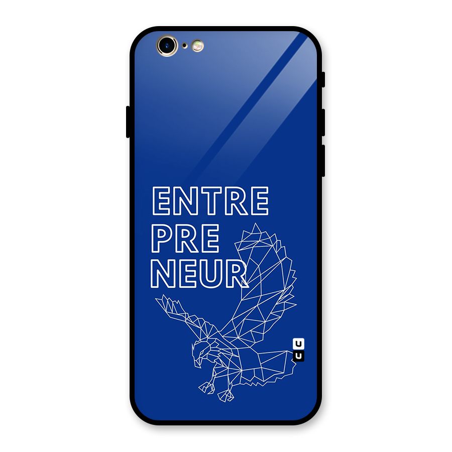 Blue Entrepreneur Glass Back Case for iPhone 6 6S