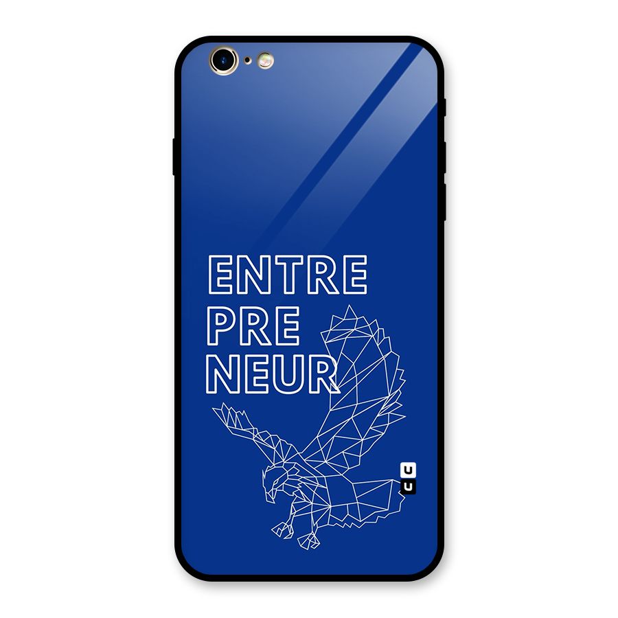 Blue Entrepreneur Glass Back Case for iPhone 6 Plus 6S Plus