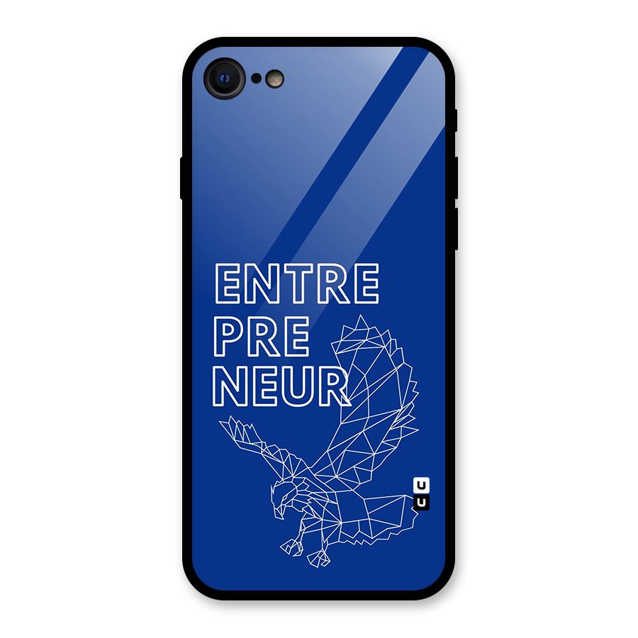 Blue Entrepreneur Glass Back Case for iPhone 7