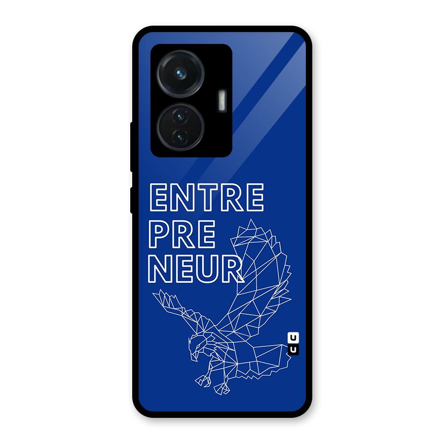 Blue Entrepreneur Glass Back Case for iQOO Z6 44W