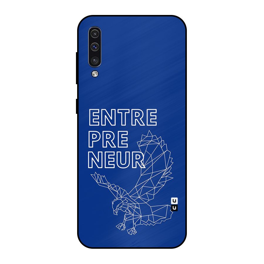 Blue Entrepreneur Metal Back Case for Galaxy A50