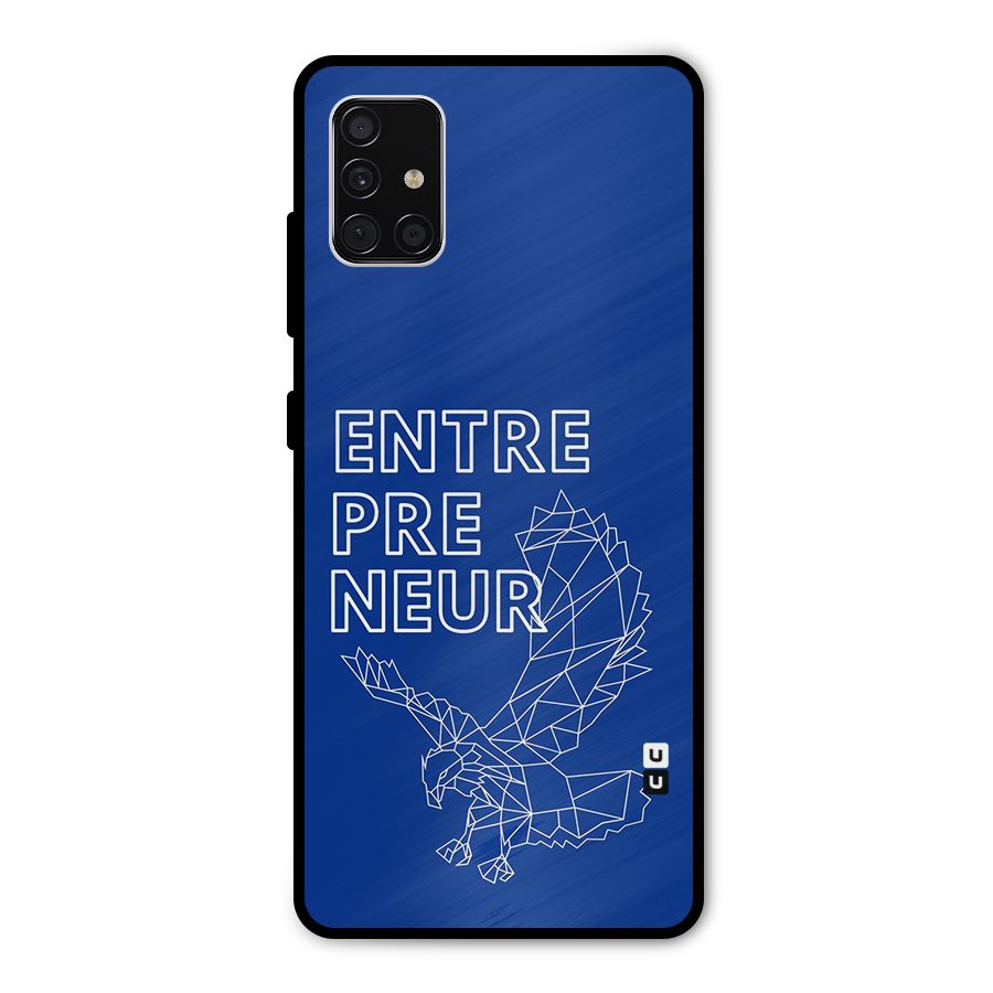 Blue Entrepreneur Metal Back Case for Galaxy A51