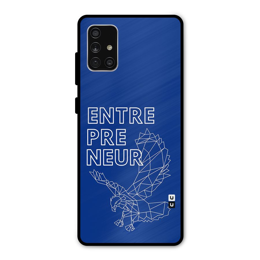 Blue Entrepreneur Metal Back Case for Galaxy A71