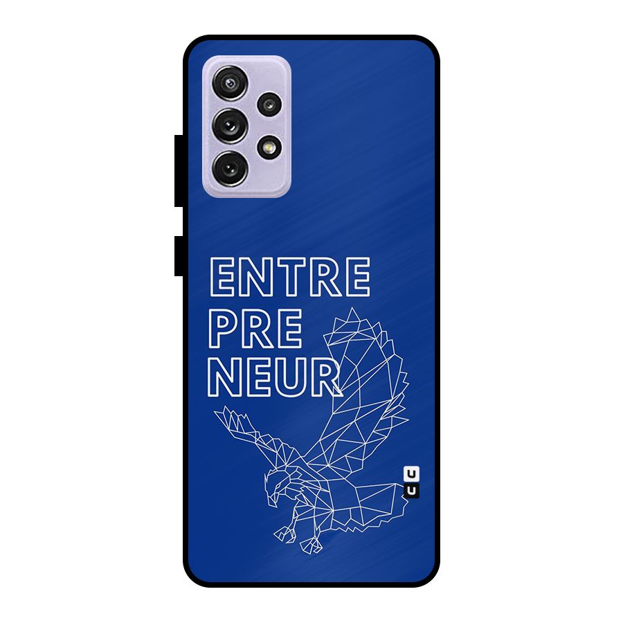 Blue Entrepreneur Metal Back Case for Galaxy A72