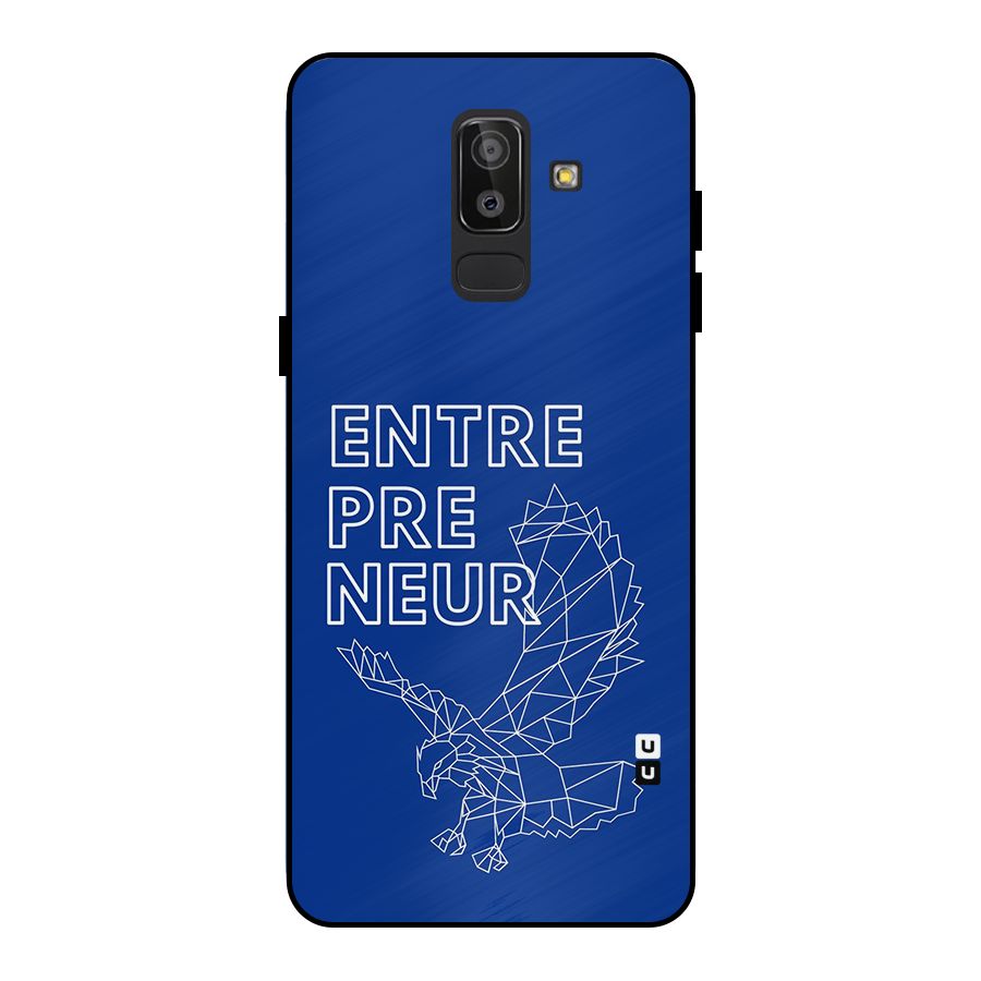 Blue Entrepreneur Metal Back Case for Galaxy J8