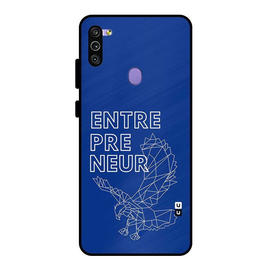 Blue Entrepreneur Metal Back Case for Galaxy M11