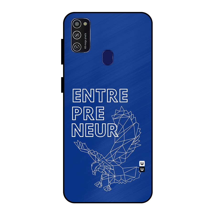 Blue Entrepreneur Metal Back Case for Galaxy M30s