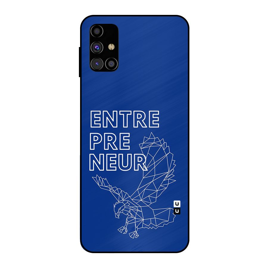Blue Entrepreneur Metal Back Case for Galaxy M31s