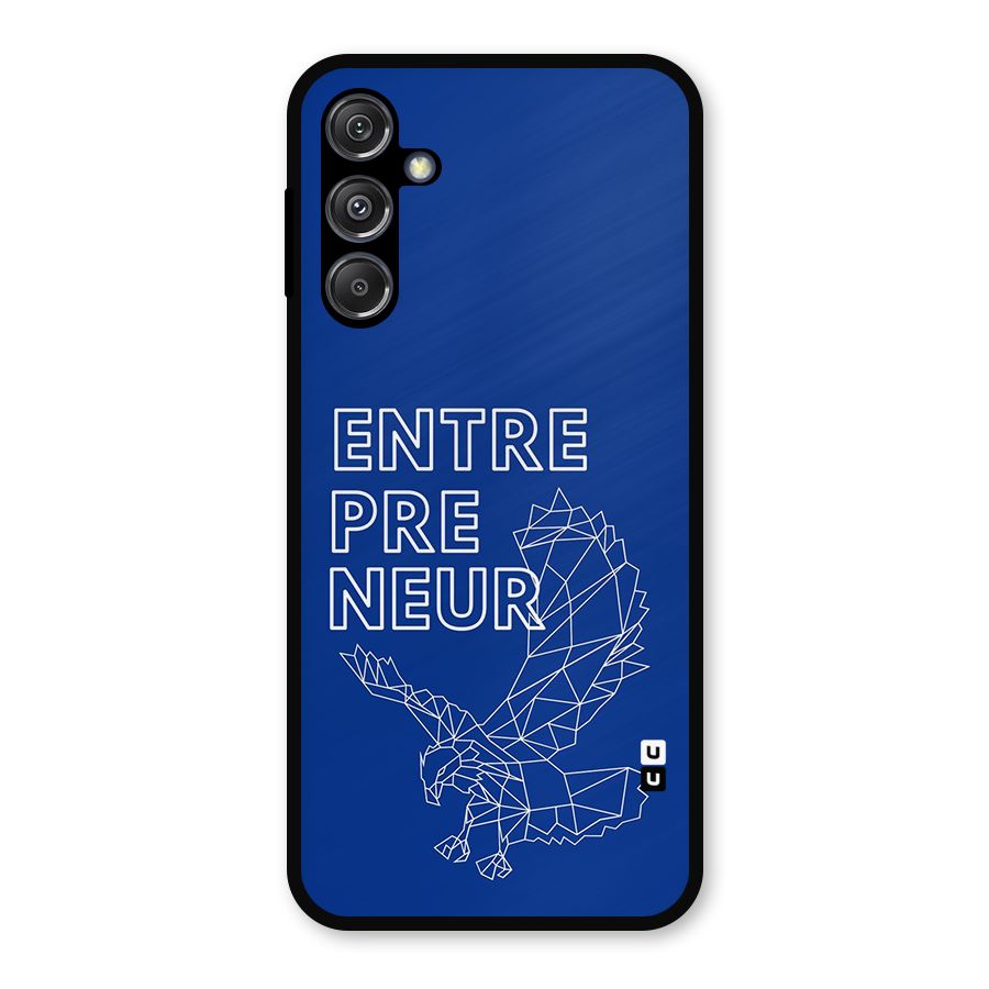 Blue Entrepreneur Metal Back Case for Galaxy M34 5G