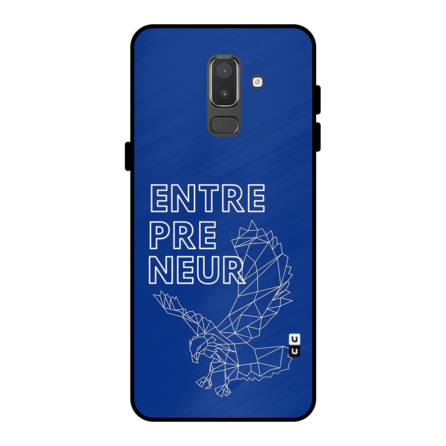 Blue Entrepreneur Metal Back Case for Galaxy On8 (2018)