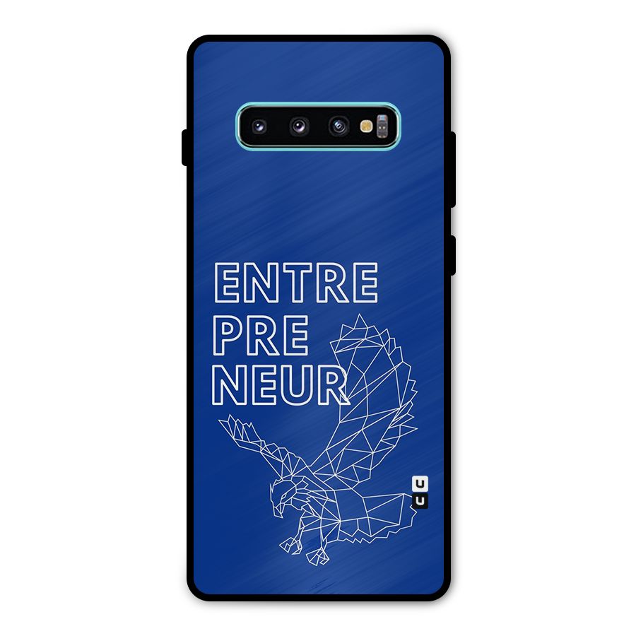 Blue Entrepreneur Metal Back Case for Galaxy S10 Plus